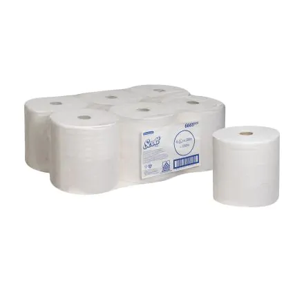 Kimberly-Clark 6 bobines Ess-Mains Scott  Performance 220 m blancs