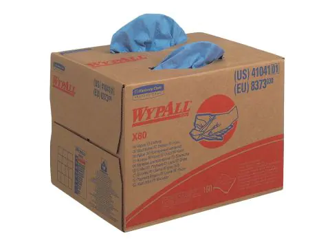Chiffons d'essuyage bleu acier Wypall X80 160f x 1 bte BRAG
