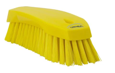VIKAN Brosse papillon fibres dures main L jaune 20cm
