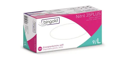 BINGOLD 100 gants Nitrile 30Plus