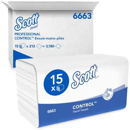 Kimberly-Clark 15x212f Essuie-mains enchevêtrés Scott Control pliés en V