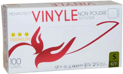 PROMOSAC 100 gants Vinyle non poudres S