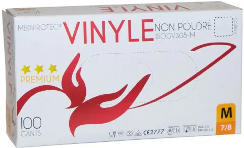 PROMOSAC 100 gants Vinyle non poudres M