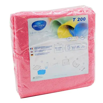 DECITEX T200 lavettes Rouge microfibre