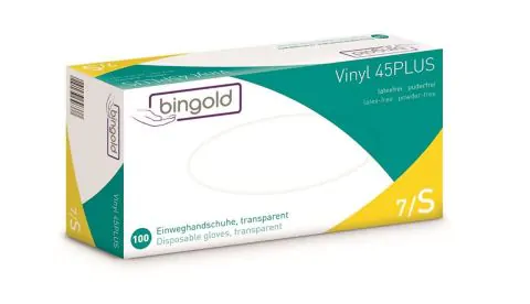 BINGOLD 100 gants Vinyl non poudres S