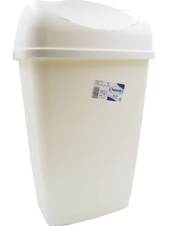 DE PAOLI Poubelle Flip-Flap 25L blanche