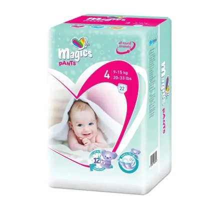 DRY LOCK 4x22 MAGICS baby pants maxi T4 9-15kg
