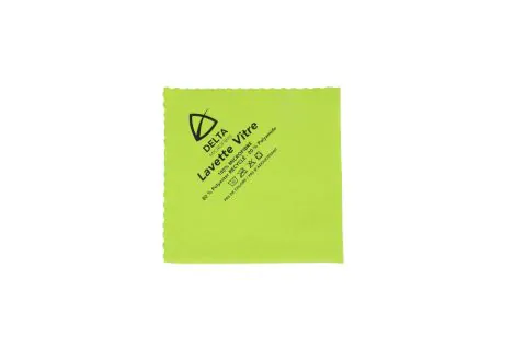 DELTA Lavette vitre en polyester recycle verte 40x40 cm
